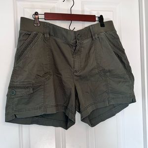 Maurices Green Shorts with elastic waist
